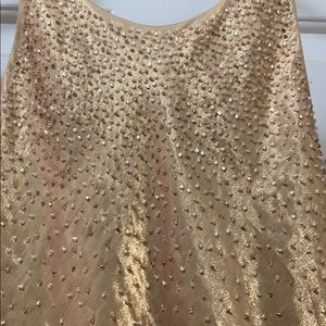 Beaded Gold Full Length Gown